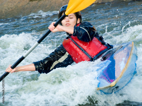 Photo: female kayaker female kayaker