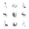 gray 3D icon set  03
