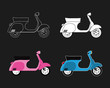 scooter vector set