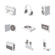 gray 3D icon set  07