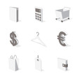 gray 3D icon set  06