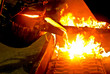 metal casting process in high temperature