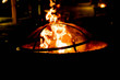 lit fire
