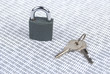 Padlock and binary code