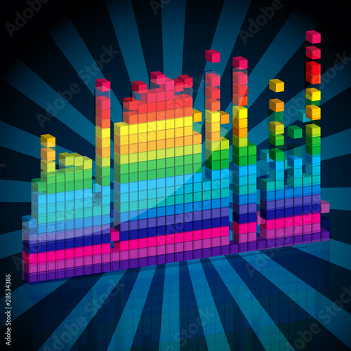 Vector: abstract music waves abstract music waves