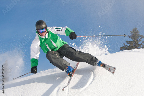 Foto: Carver auf Skipiste Carver auf Skipiste