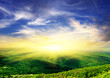 Sunshine in mountain