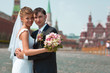 Young wedding couple