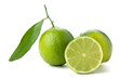 Fresh limes with green leaf Fresh limes with green leaf