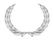 Silver Laurel Wreath (award trophy winner medal cup palm vector)