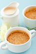 burnt cream , french dessert with chocolate