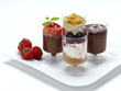 four cups of  dessert