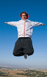 a man in freefall