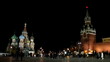 Kremlin and temple on Red square in Moscow - timelapse