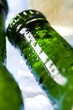Cold, ice beer bottle