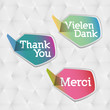 Thank you - grateful bubbles (vector)