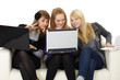 Girls communicate on Internet with foreigners