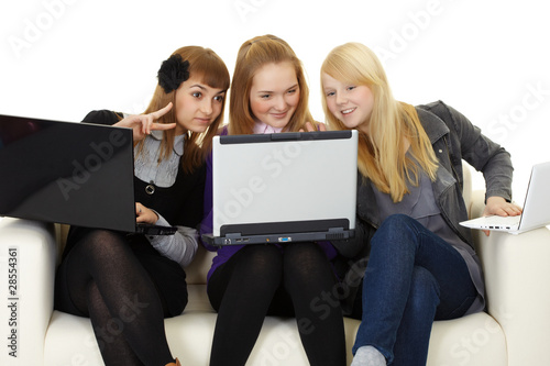 Photo: Girls communicate on Internet with foreigners Girls communicate on Internet with foreigners
