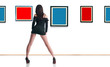 Woman in gallery