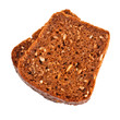 grain bread slices isolated on white, top view