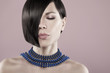 Portrait of beautiful woman with eyes closed Portrait of beautiful woman with eyes closed