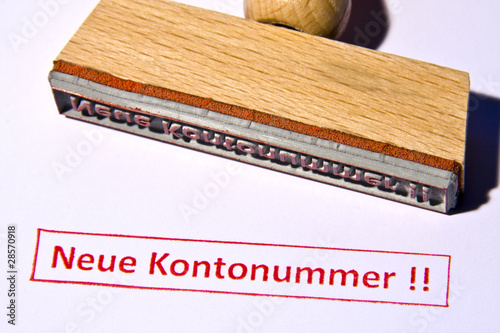 Foto: Neue Kontonummer Neue Kontonummer