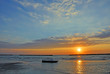 Sunrise at Adriano sand beach near Ravenna Italy