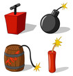 Vector: Bomb with detonator Bomb with detonator