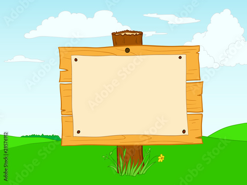 Vector: nature banner on green landscape nature banner on green landscape