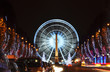 The ferris wheel on Concorde square seen from the Champs-Elysées