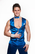 Model in blue