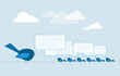 Birds on wire illustration