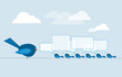 Chattering birds on wire