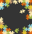 Puzzle vector background with copy space