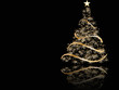 stylized Christmas tree on black background