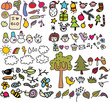 Mix of doodle images in vector. vol. 1