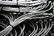 Ethernet cables connected to a switch / terminal blocks Ethernet cables connected to a switch / terminal blocks