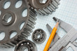 caliper with gears and bearings