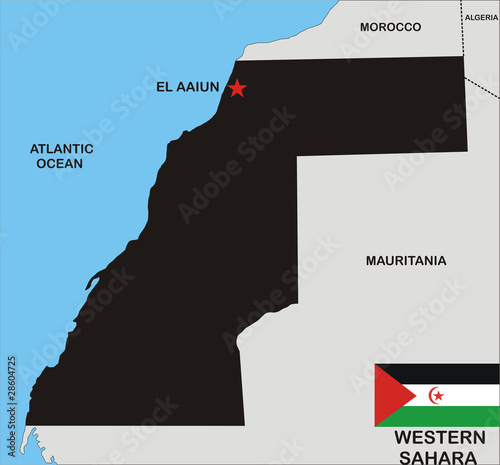 maps of western sahara. Western Sahara map