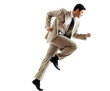 Businessman in motion