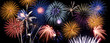 Fireworks of multiple colors