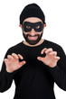 Thief looking straight at camera