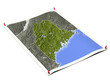 Maine on unfolded map sheet. Maine on unfolded map sheet.