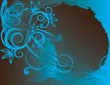 abstract flower Illustration vector spring summer blue