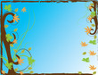 abstract tree Illustration vector spring autumn summer blue