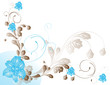 abstract flower Illustration vector spring autumn summer