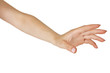 Female hand stretched horizontally