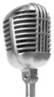 Retro Microphone isolated on white