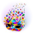 Maschera Arlecchino-Harlequin Mask-Vector Maschera Arlecchino-Harlequin Mask-Vector