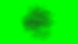 Explosion with smoke isolated on green screen alpha matte